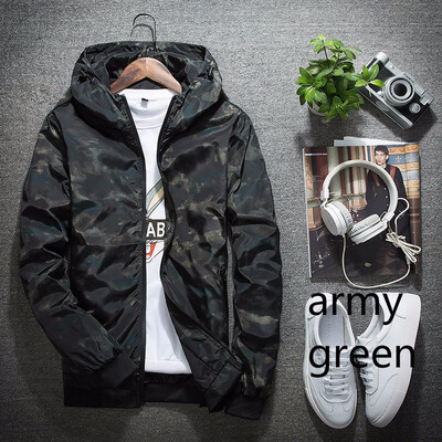

Mens Bomber Jacket Hooded Slim Hip-hop Outdoor Zipper Hoodies Mens Casual Plus Size Tops