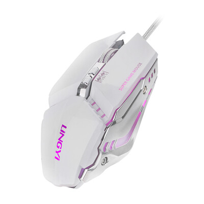 

Lingyi LINGYI Wrangler Athletic Sound Edition Symphony Backlight White Macro Definition Esports Mouse Game Office Notebook USB Wired Mouse
