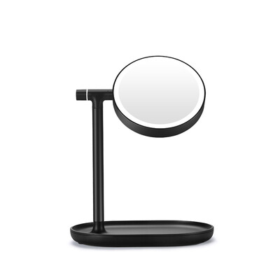 

MrGreen M-7771-BK birthday gift girl makeup mirror flip LED lamp storage desktop dressing mirror to send girlfriend Valentine