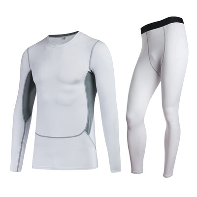 

Quick Dry Tracksuit For Men Fitness Tight Long Sleeve T-Shirt Pant MenS Suit