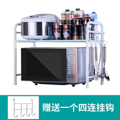 

SINGAYE Fashion square tube microwave oven rack 613347cm Two-layer electric storage rack kitchen oven rack sky blue sn407L