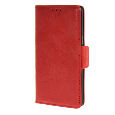 

MOONCASE Samsung Galaxy A5 Case Oil Skin Leather Card Flip Wallet Slot Bracket Back Case Cover Red