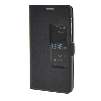 

MOONCASE окна в дизайн - шелковый текстуры слим Flip скобка назад дело прикрытия Huawei Honor 6