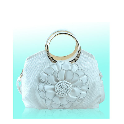 

Brands lady leather handbag new 2016 fashion women's shoulder bag big rose flower bag high quality messenger bag tote bag
