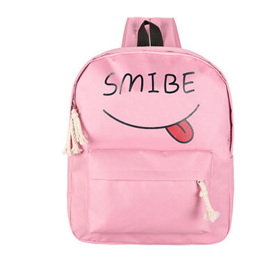 

Womens student shoulder bag Korean style casual printed backpack