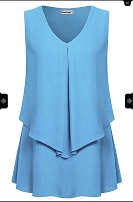

Leisure sleeveless chiffon blouse