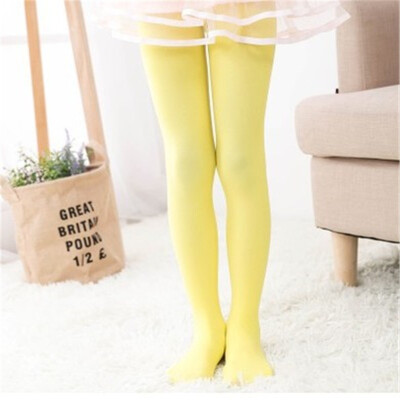

2018 Spring Candy Color Kids Pantyhose Ballet Dance Tights for Girls Stocking Children Velvet Solid White Pantyhose Girls Tights