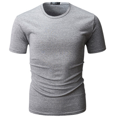 

Mens Fashion Casual Slim Fit Solid Color T-Shirts Men Short Sleeve Cotton T Shirts