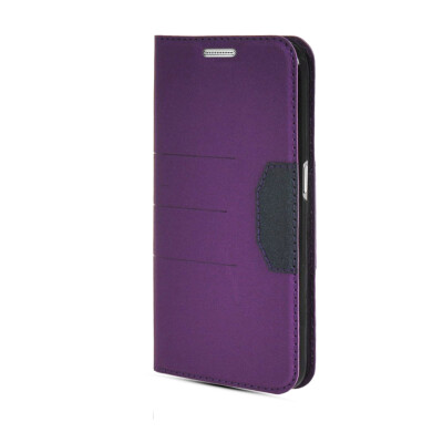 

MOONCASE Leather Side Flip Wallet Card Slot Pouch Stand Slim Back Case Cover for Samsung Galaxy S6 G9200 Purple