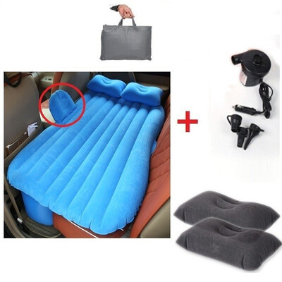 

Car Inflatable Air Mattress Camping Swimming Unversal Travel Rear Seat Bed Auto Sleep Airbed Car Covers Kamp Black Beige