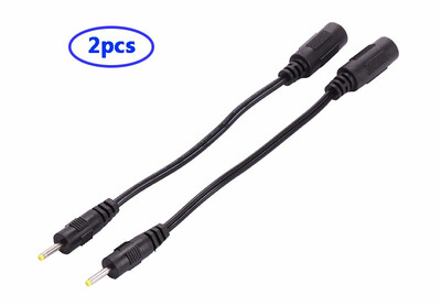 

COOLM 2PCS AC Adapter Cord 21mm x 55mm Female to Male DC Plug Extension Cable For LED CCTV Monitors