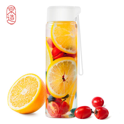

JZAO sports cup plastic cup Tritan material portable large capacity water bottle leakproof portable cup white 550ml