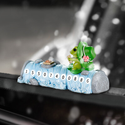 

Guangyin car temporary stop sign phone frog car number card roadside temporary parking car supplies frog crossing the river