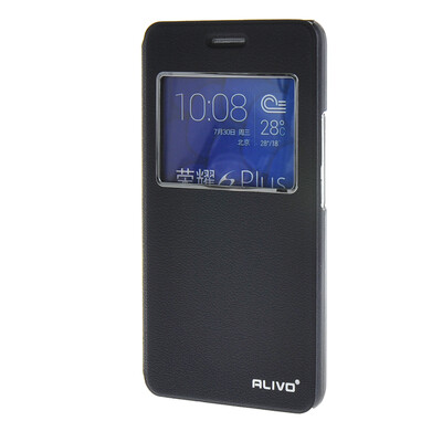 

MOONCASE ЧЕХОЛ ДЛЯ Huawei Honor 6 Plus Slim View Window Leather Flip Bracket Back Cover Sapphire