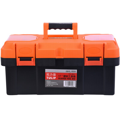 

Top pull 17 inch plastic toolbox parts box storage box multi-function hardware tool storage box car household tool box TU2017