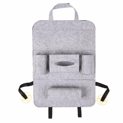 

Auto Car Backseat Organizer Car-Styling Holder Felt Covers Versatile Multi-Pocket Seat Wool Felt Storage Container Hanging Box
