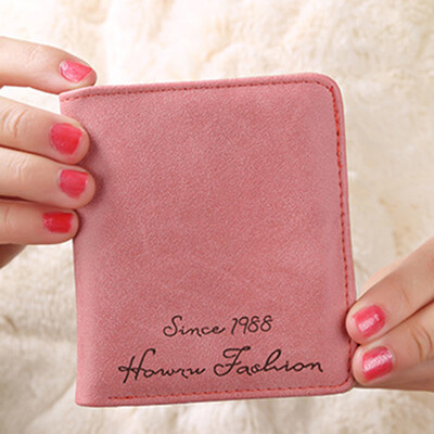 

Candy Color Buckle Student Scrub Multi-Card Paragraph Wallet Bag Simple Women Short Wallet