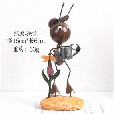 

Creative cute iron ant small furnishings home miniature garden accessories living room bookcase home decoration animal crafts