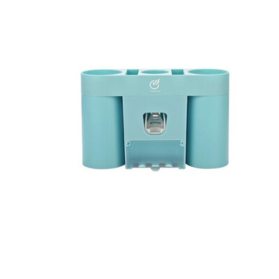

Multi-function wall-mounted automatic toothpaste dispenser with Cups toothbrush holder storage rack bathroom accessories