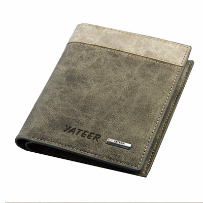 

European New Men Wallet Short Contrast Color Purse