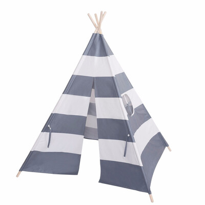 

Horizontal Black&White Stripes Indoor Children Hide&Seek Wigwam Tent