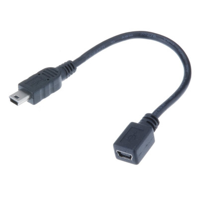 

Mini USB male to Mini USB female Data Sync Charge Adapter Extension Cable 17CM