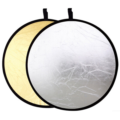 

Good weather 80cm two-in-one reflector round file light board folding soft plate studio light block gold silver