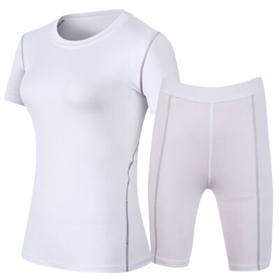 

A Suit Yoga Set Short T-Shirt Shorts Sportswear Gym Tracksuits Running Sets