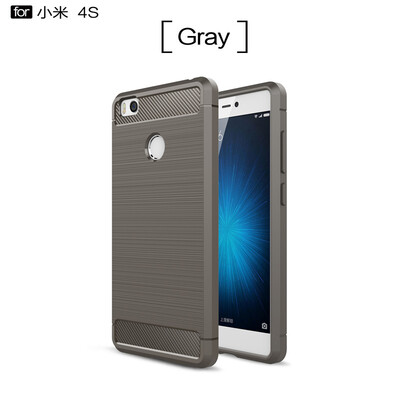 

For Xiaomi 4S Carbon Fiber Phone Cases Soft TPU Anti-Knock Cover For Xiaomi 4S case