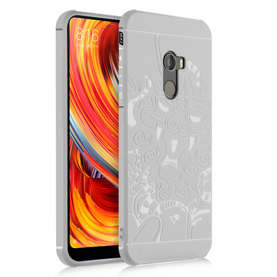 

Goowiiz Phone Case For Xiaomi Mix 2Mix 2s Carved Dragon Thin Matte soft Silicone Prevent falling