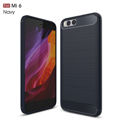

For Xiaomi 6 Carbon Fiber Phone Cases Soft Anti-Knock Cover For Xiaomi MI 6 case