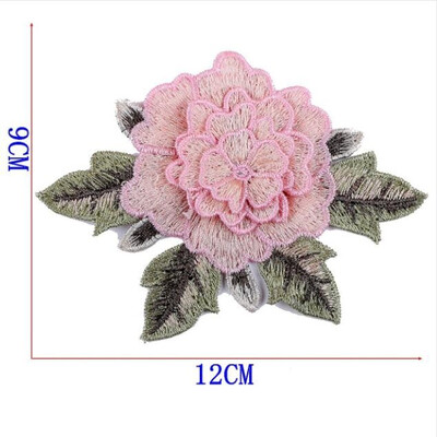 

1 Pcs New Brand 3D Patches Big Red Rose Flower Embroidered Patch DIY Iron On Sew On Fabric Repair Clothing For Wedding Patches