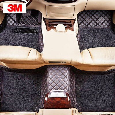 

3M wire circle half surrounded by car mats Tiguan L mats elegant series black