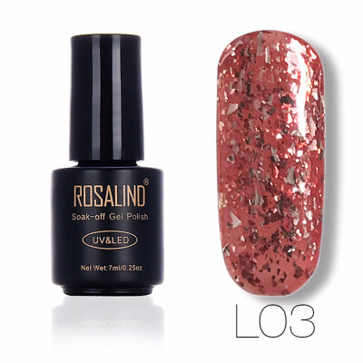 

ROSALIND Gel 1S 7ml Meteor Fragment Gel Glitter Nail Polish UV Led Manicure Nail Polish Nail Art Gel Lacquer Soak Off 12 Colors