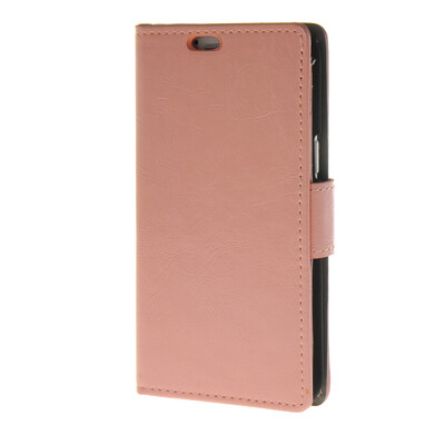 

MOONCASE Smooth PU Leather Flip Wallet Card Slot Bracket Back чехол для Samsung Galaxy J1 Pink
