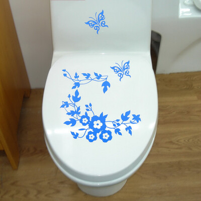 

Butterfly Flower Bathroom Toilet Laptop Wall Decals Sticker Home Decoration