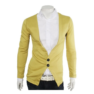 

Zogaa New Mens Cardigans Fashion Slim 2 buttons