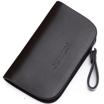 

Jingdong supermarket] JOBON Zhongbang leather simple coin purse bag car key bag ZB-8801 coffee