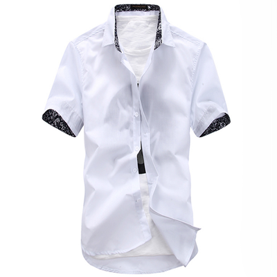 

Zogaa Summer New Korean Mens Shirt Slim Short Sleeve
