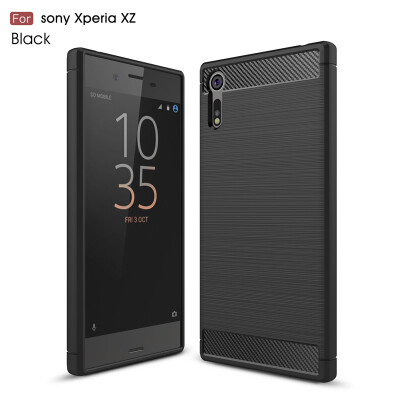

Goowiiz Phone Case For Sony Xperia XZXZSXZ PremiunXA1 Ultra Fashion Slim Carbon Fiber TPU Soft Silicone