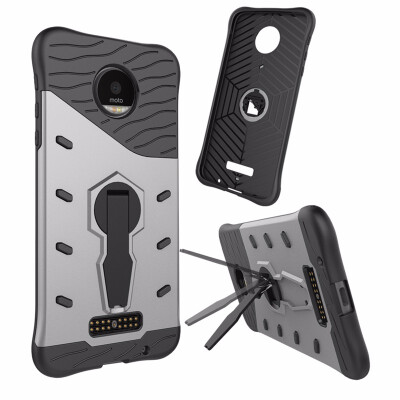 

Goowiiz Phone Case For Motorola Moto ZZ DroidZ PlayZ Force Luxury Armor TPUPC Silicone Hard Bracket