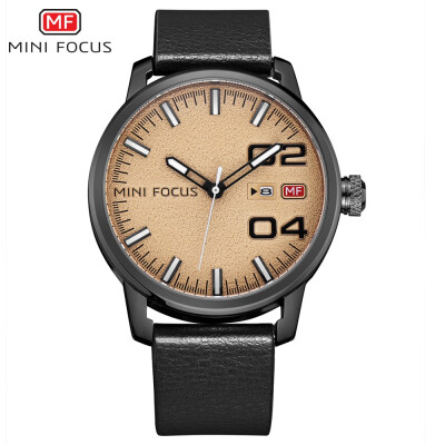 

MINI FOCUS Fashion BusinessLeather Strap Men Watch MF0022G