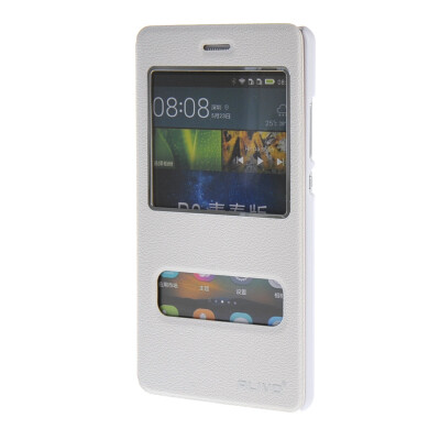 

MOONCASE Huawei Ascend P8 Lite чехол Double Window View Leather Flip Bracket Back чехол Cover White