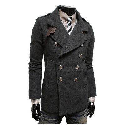 

Zogaa New Autumn And Winter Mens Woolen Overcoat Double-breasted Fashion