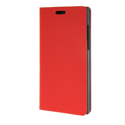 

MOONCASE Leather Wallet Case Classical Flip Book Card Slot Bracket Back Case Cover for BlackBerry Leap Red