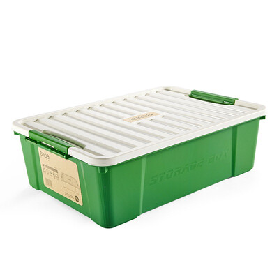 

Billion high EKOA plastic bed bottom storage box flat clothing storage box storage consolidation box special green white 35 liters