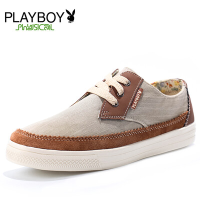 

PLAYBOY brandAutumn New in 2015LeisureLow top Canvas Mens shoes