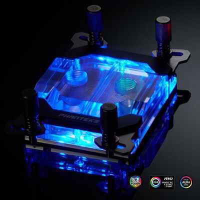 

Chasing Winder PHANTEKS C399A Black AMD X399 TR4 1950x Computer CPU Water Cooling Head RGB Light Effect Copper Bottom Cooling Viton Military Grade Sealing Material Process