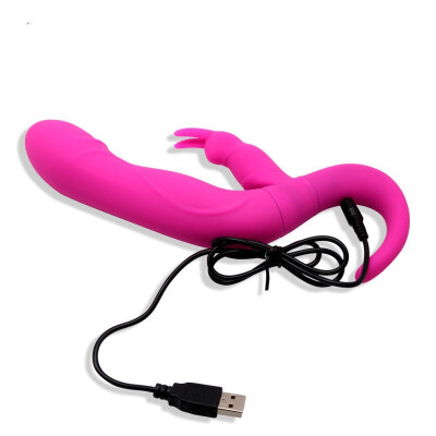 

USB Водонепроницаемая 7-полосная русалка с двойной головкой G Точечная вибрационная копье женская массажная палочка