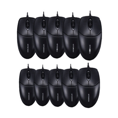 

Hyundai HYUNDAI HY-M337 Wired Ergonomic Office Home Mouse Black Ten Pack